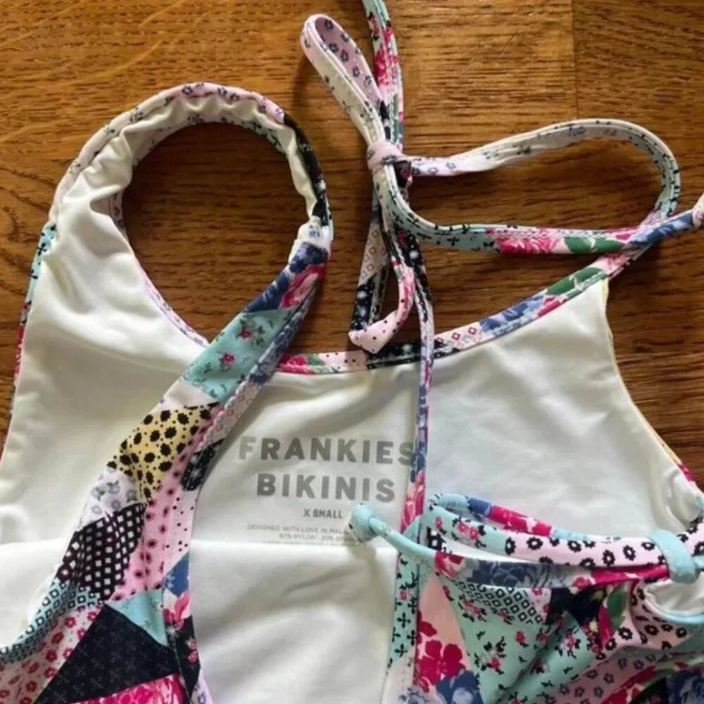 Frankies Bikinis Honey One Shoulder Women's Patchwork Swimsuit one-piece Swim